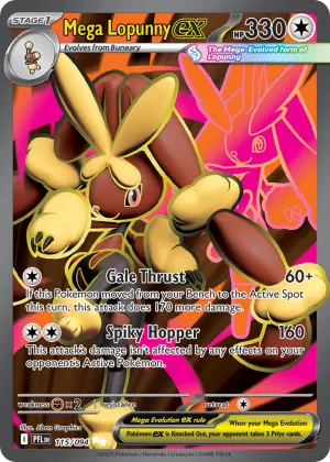 Mega Lopunny ex Pokémon Phantasmal Flames #115 Holo