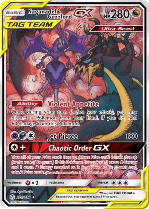Naganadel & Guzzlord-GX Pokémon Cosmic Eclipse #224 Holo