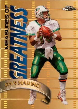 Dan Marino 1998 Topps Chrome Measures Of Greatness Football Refractor #MG13