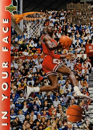 Michael Jordan 1992 Upper Deck Basketball In Your Face Basketball Error #453A