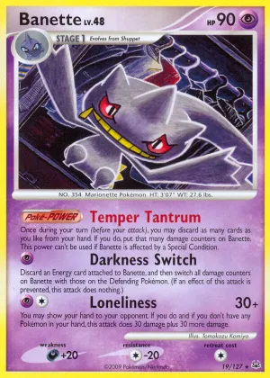 Banette Pokémon Platinum #19 Reverse Holo