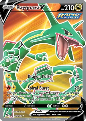 Rayquaza V Pokémon Evolving Skies #193 Holo