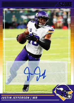 Justin Jefferson 2024 Panini Score Signatures Football #183