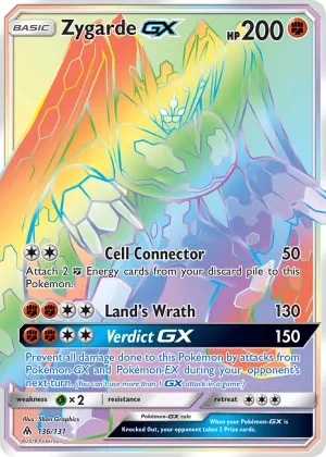 Zygarde-GX Pokémon Forbidden Light #136 Holo