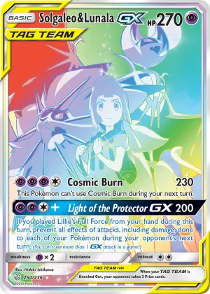 Solgaleo & Lunala-GX Pokémon Cosmic Eclipse #254 Holo
