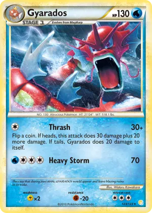 Gyarados Pokémon HeartGold & SoulSilver #123 Reverse Holo