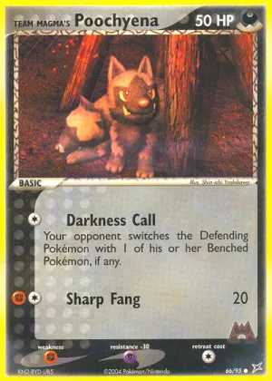 Team Magma's Poochyena Pokémon Team Magma vs Team Aqua #66 Reverse Holo