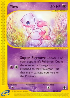 Mew Pokémon Expedition Base Set #55 Reverse Holo