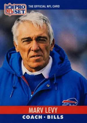 Marv Levy 1990 Pro Set Football #48