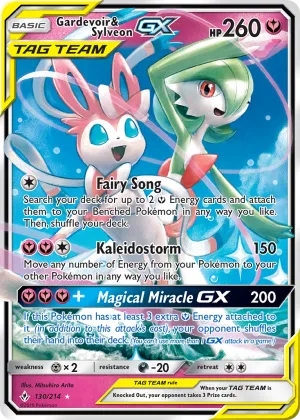 Gardevoir & Sylveon-GX Pokémon Unbroken Bonds #130 Holo