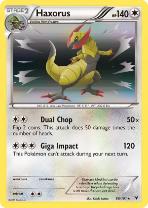 Haxorus Pokémon Noble Victories #88 Reverse Holo