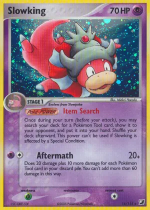Slowking Pokémon Unseen Forces #14 Reverse Holo