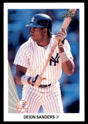 Deion Sanders 1990 Leaf Baseball #359