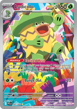 Ludicolo Pokémon Phantasmal Flames #95 Holo