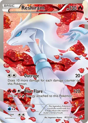 Reshiram Pokémon Legendary Treasures #RC22 Holo