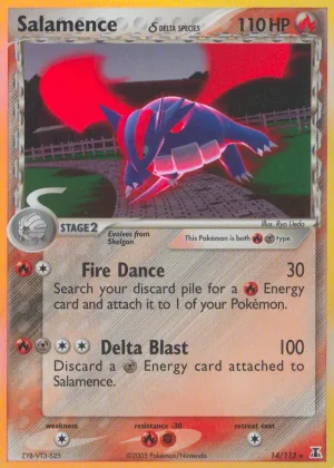 Salamence δ Pokémon Delta Species #14 Reverse Holo