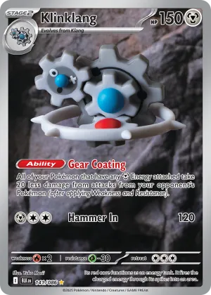 Klinklang Pokémon Black Bolt #141 Holo