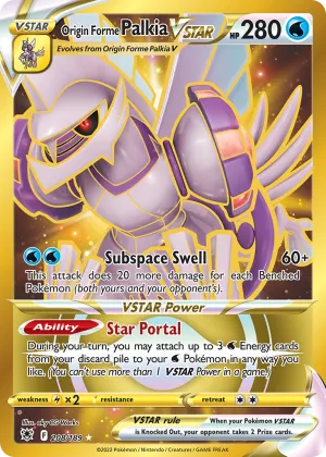 Origin Forme Palkia VSTAR Pokémon Astral Radiance #208 Holo
