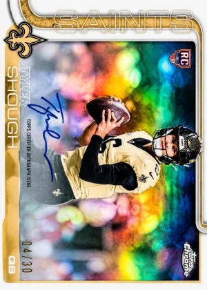 Tyler Shough 2025 Topps Chrome Rookies Autographs Football White Refractor #RA-TYS