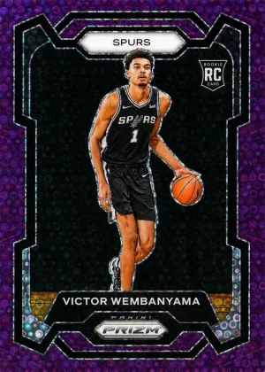 Victor Wembanyama 2023 Panini Prizm Basketball Fast Break Purple #136