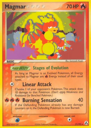 Magmar Pokémon Legend Maker #21 Reverse Holo