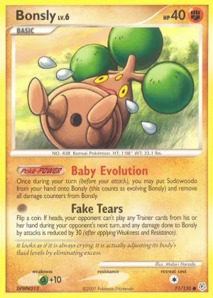 Bonsly Pokémon Diamond & Pearl #71 Reverse Holo