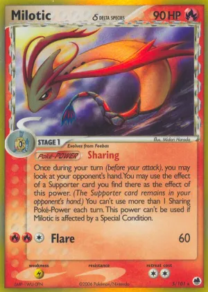 Milotic δ Pokémon Dragon Frontiers #5 Reverse Holo