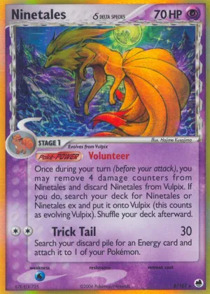 Ninetales δ Pokémon Dragon Frontiers #8 Reverse Holo