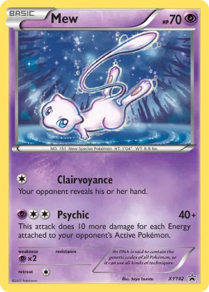 Mew Pokémon XY Black Star Promos #XY192 Holo