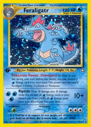 Feraligatr Pokémon Neo Genesis #5 Unlimited Holo