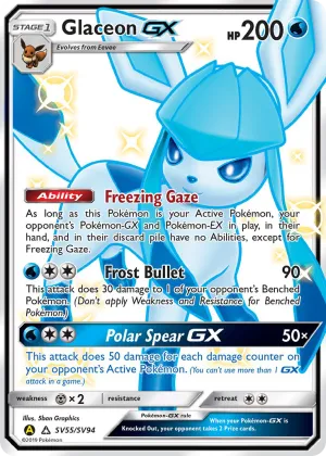 Glaceon-GX Pokémon Hidden Fates Shiny Vault #SV55 Holo
