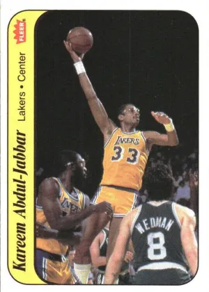 Kareem Abdul-Jabbar 1986 Fleer Stickers Basketball #1