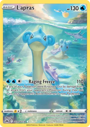 Lapras Pokémon Crown Zenith Galarian Gallery #GG05 Holo