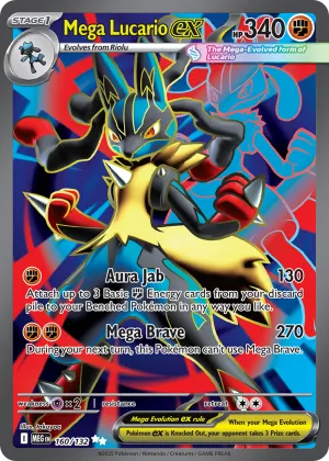 Mega Lucario ex Pokémon Mega Evolution #160 Holo