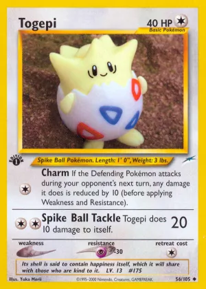 Togepi Pokémon Neo Destiny #56 1st Edition