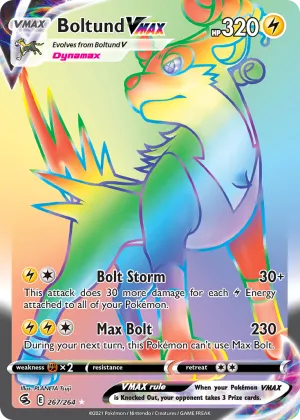 Boltund VMAX Pokémon Fusion Strike #267 Holo
