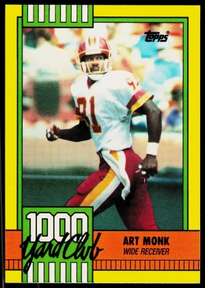 Art Monk 1990 Topps 1000 Yard Club Football #16