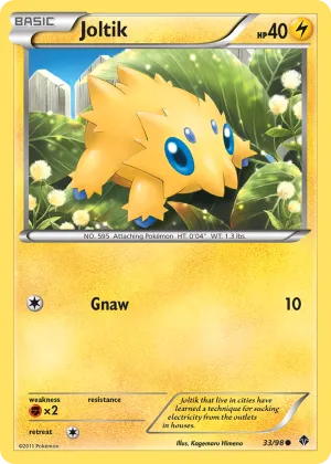 Joltik Pokémon Emerging Powers #33 Reverse Holo