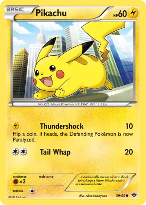 Pikachu Pokémon Next Destinies #39 Reverse Holo
