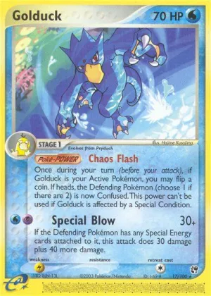 Golduck Pokémon Sandstorm #17 Reverse Holo