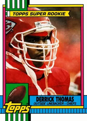 Derrick Thomas 1990 Topps Football Disclaimer Back #248