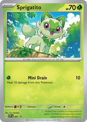 Sprigatito Pokémon Scarlet & Violet Black Star Promos #1 Holo