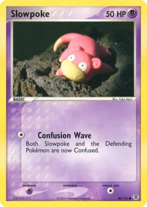 Slowpoke Pokémon FireRed & LeafGreen #80 Reverse Holo