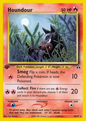 Houndour Pokémon Neo Discovery #24 1st Edition