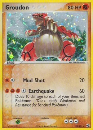 Groudon Pokémon Hidden Legends #102 Holo