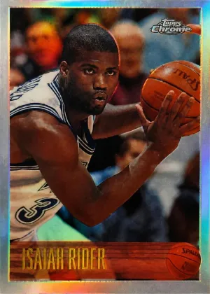Isaiah Rider 1996 Topps Chrome Basketball Refractor #102