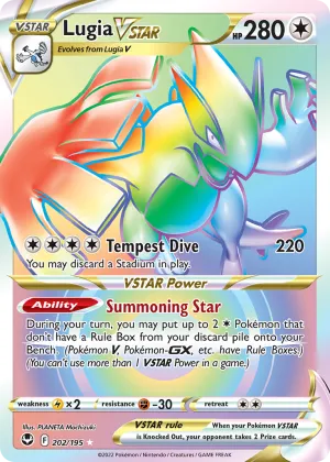 Lugia VSTAR Pokémon Silver Tempest #202 Holo