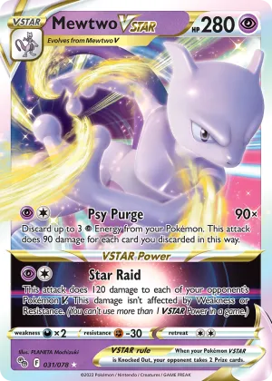Mewtwo VSTAR Pokémon Pokémon GO #31 Holo