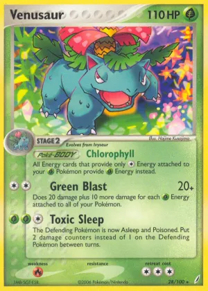 Venusaur Pokémon Crystal Guardians #28 Reverse Holo