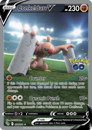 Conkeldurr V Pokémon Pokémon GO #74 Holo